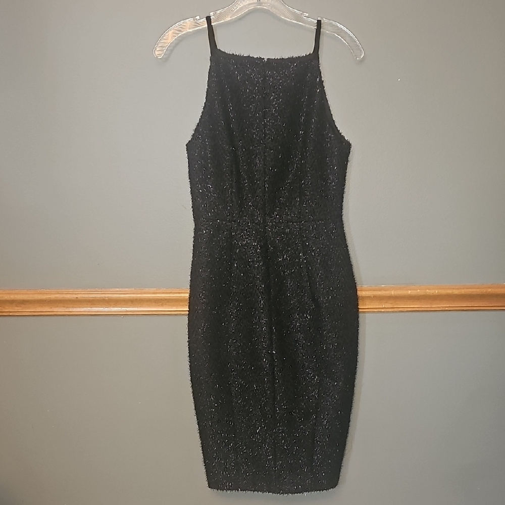 H&M Black Textured Mini Dress